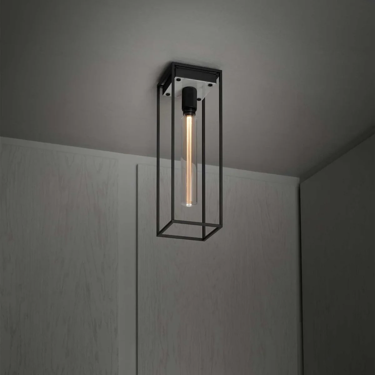 Caged Ceiling Large - Plafonnier design cage acier et marbre – Image 5