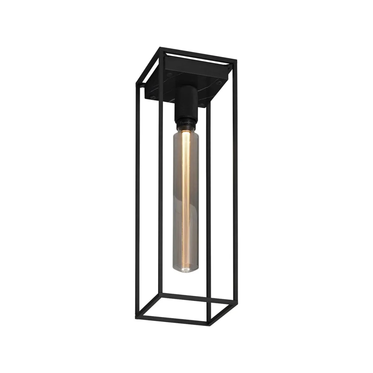 Caged Ceiling Large - Plafonnier design cage acier et marbre – Image 2