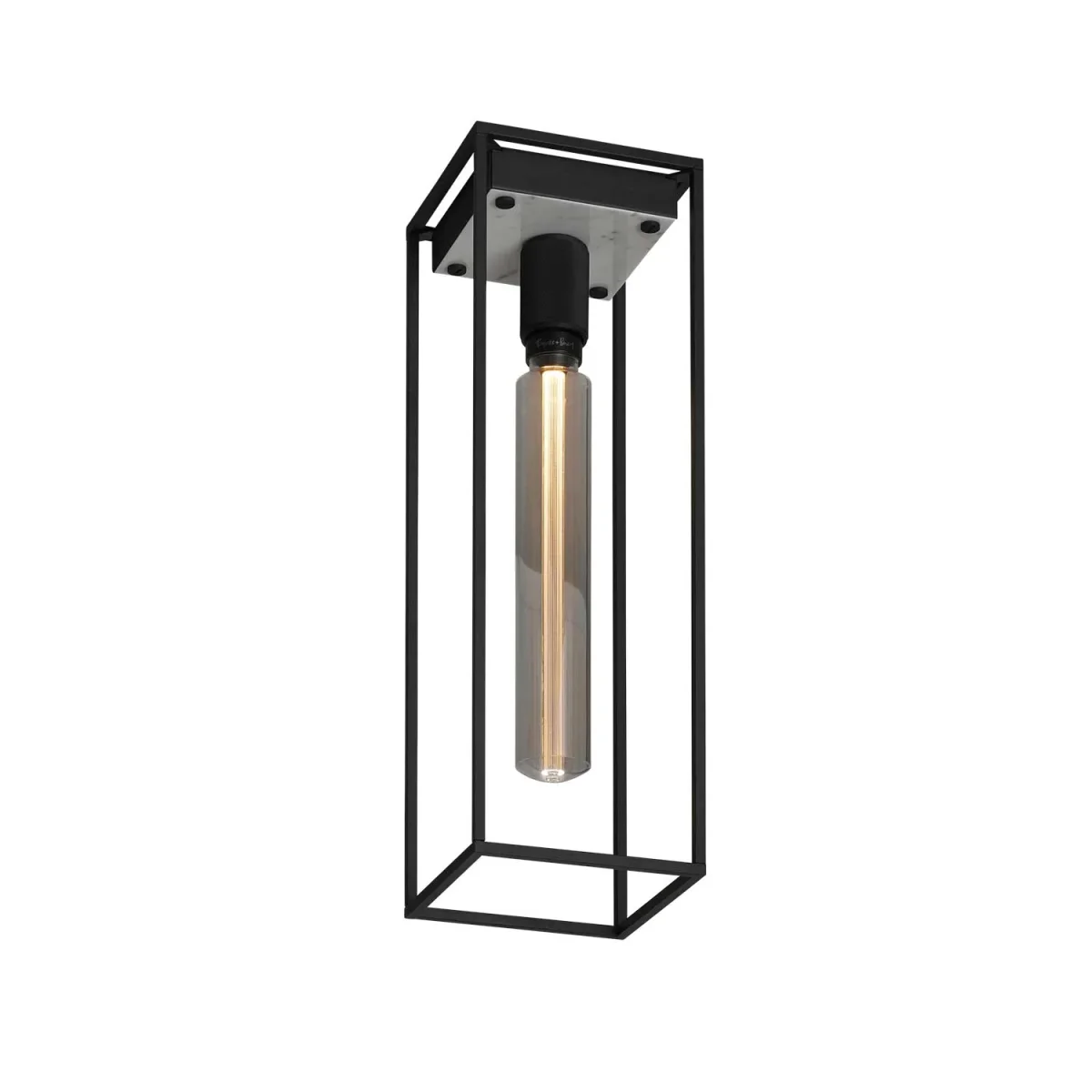 Caged Ceiling Large - Plafonnier design cage acier et marbre – Image 6