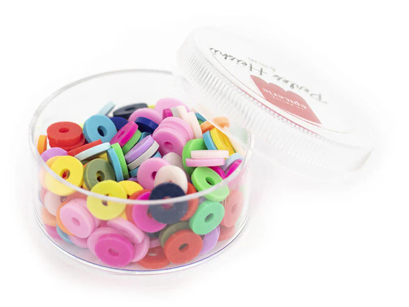 Boite de perles rondelles heishi 6 mm - Mix de couleurs pop – Image 2