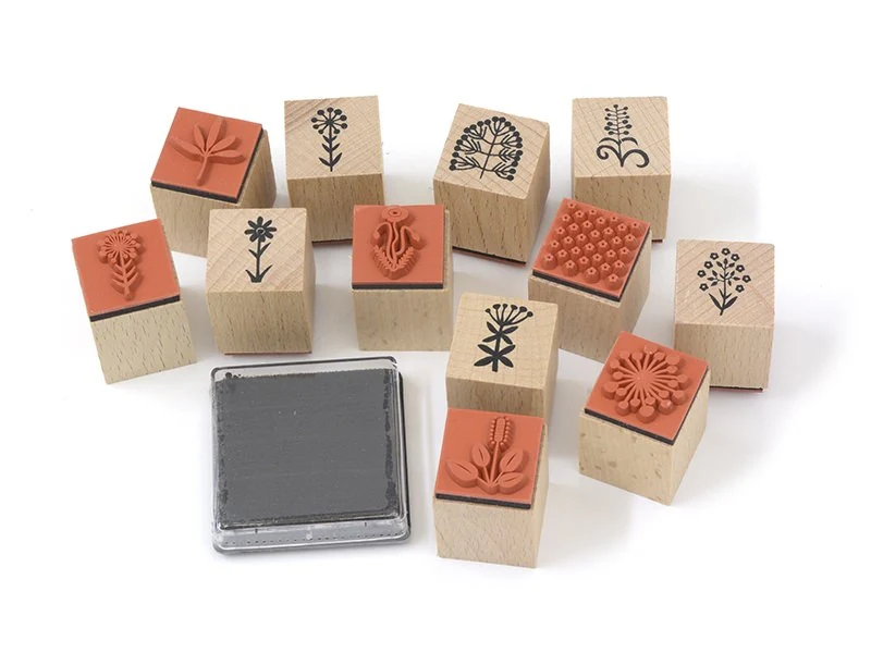 Kit 12 tampons fleurs + 1 encreur noir – Image 4