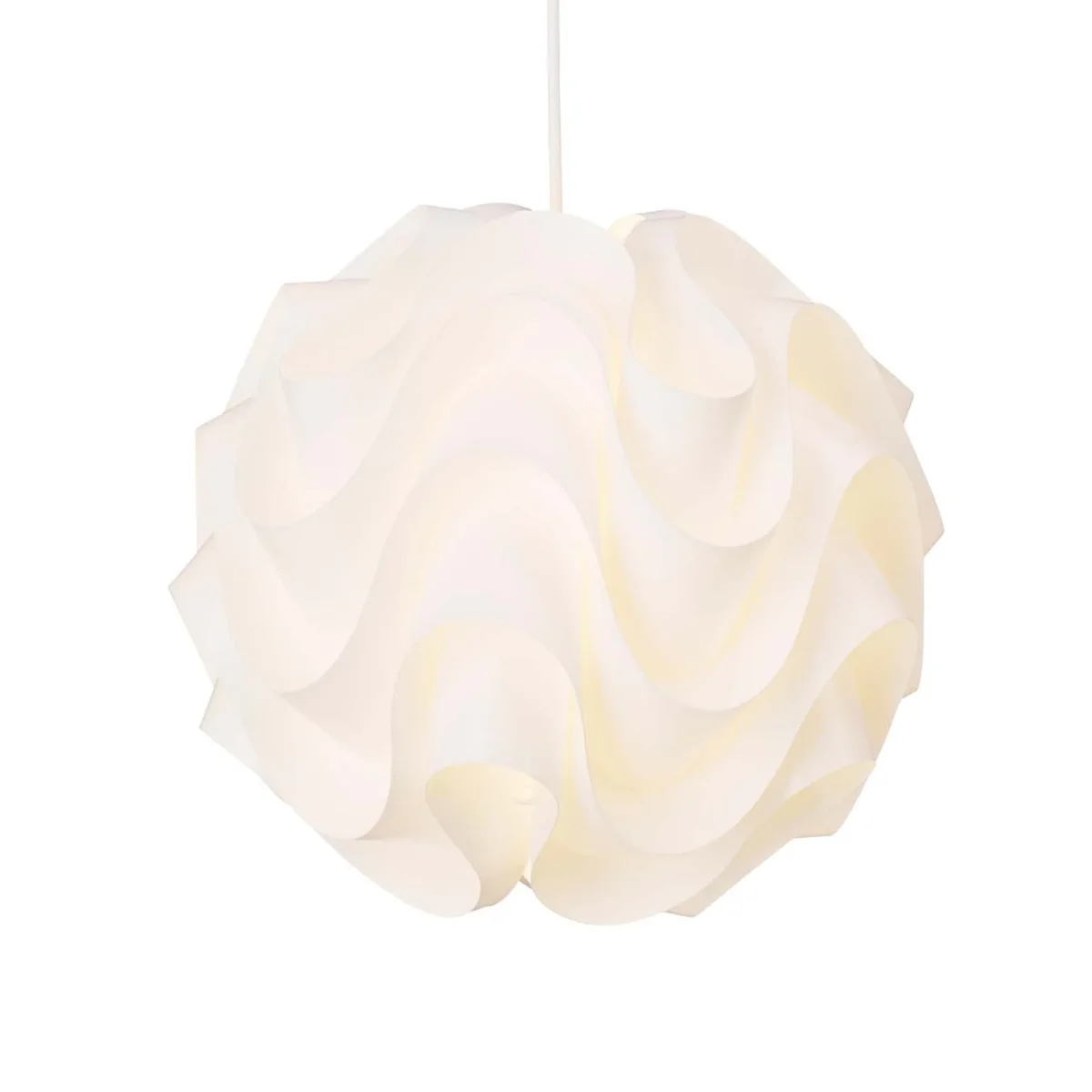 CLASSIC 172 - Suspension boule en acrylique ondulé, fabriquée à la main