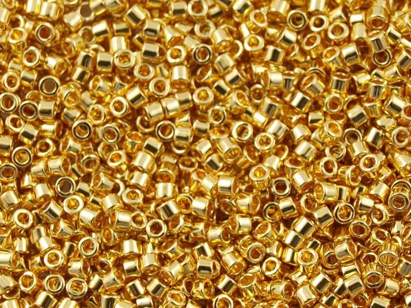 Miyuki Delicas 11/0 - Duracoat opaque galvanised gold 1832 – Image 2