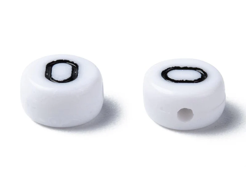 Boite de 720 perles rondes en plastique - chiffres - noir et blanc – Image 4