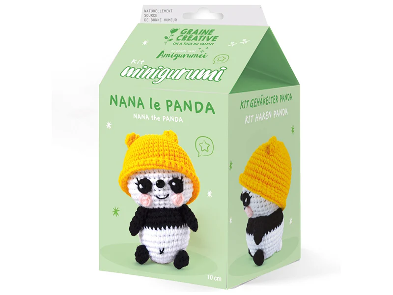 Kit mini amigurumi - Panda 10 cm