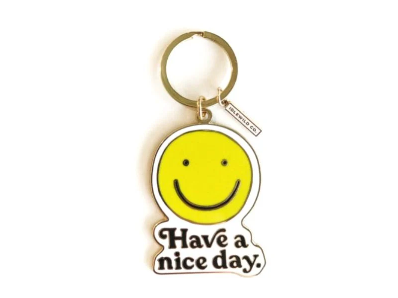 Grand porte-clés sourire jaune "Have a nice day" Idlewild – Image 2