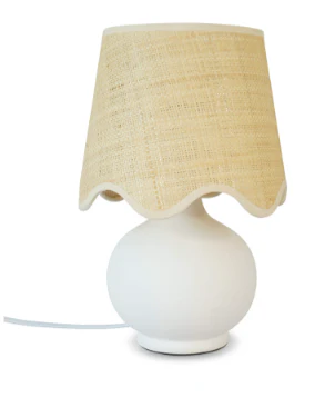 Lampe Joséphine en céramique et raphia - 2 couleurs disponibles – Image 5