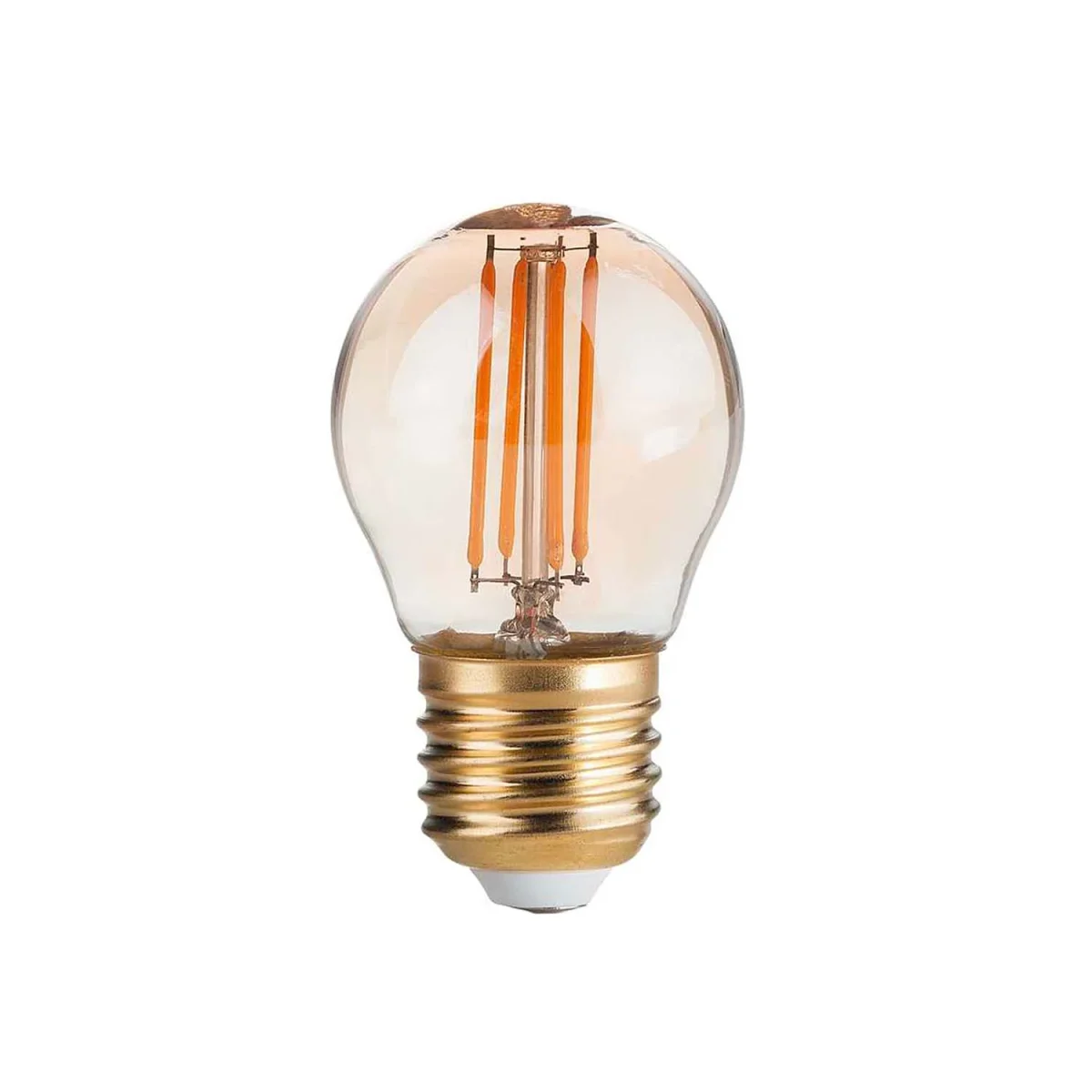 Lot de 10 ampoules E27 LED filament ambré petite taille – Image 2