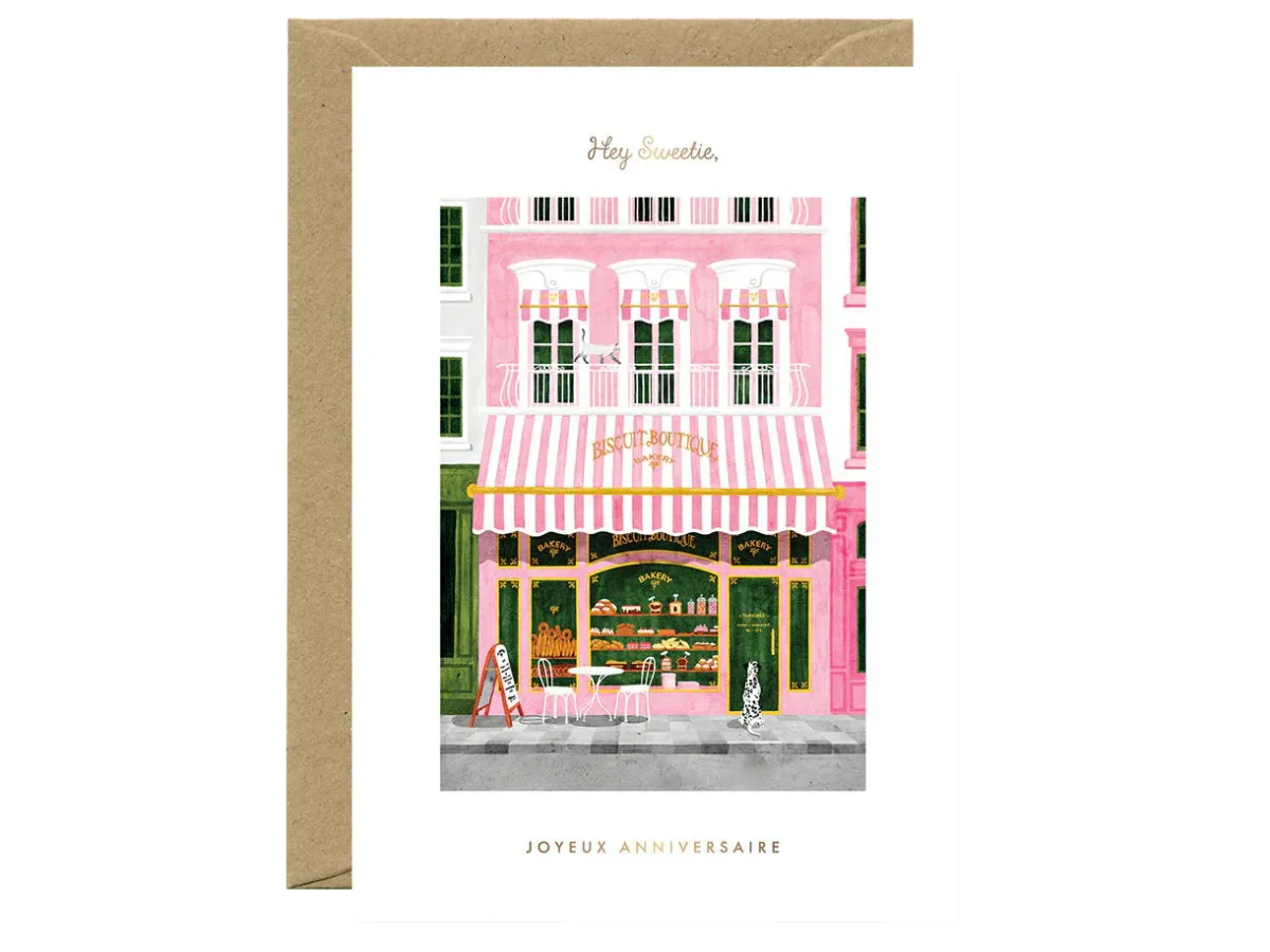 Carte d’anniversaire aquarelle & dorure - Birthday Bakery - ATWS – Image 2