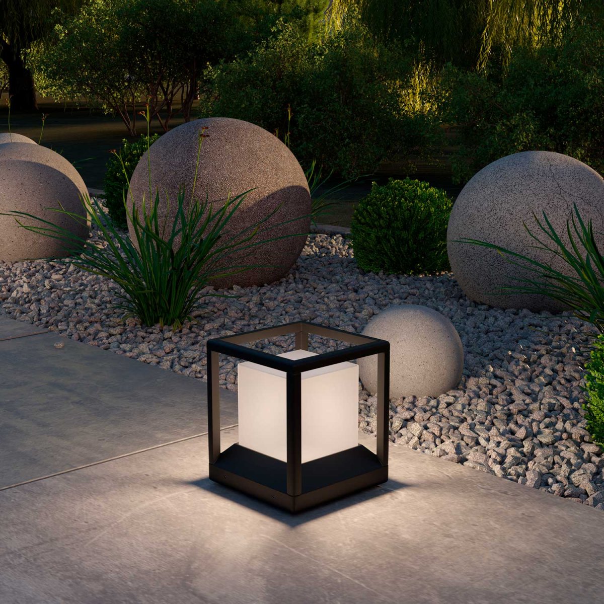 Trim - Potelet design en acier noir pour jardin – Image 5