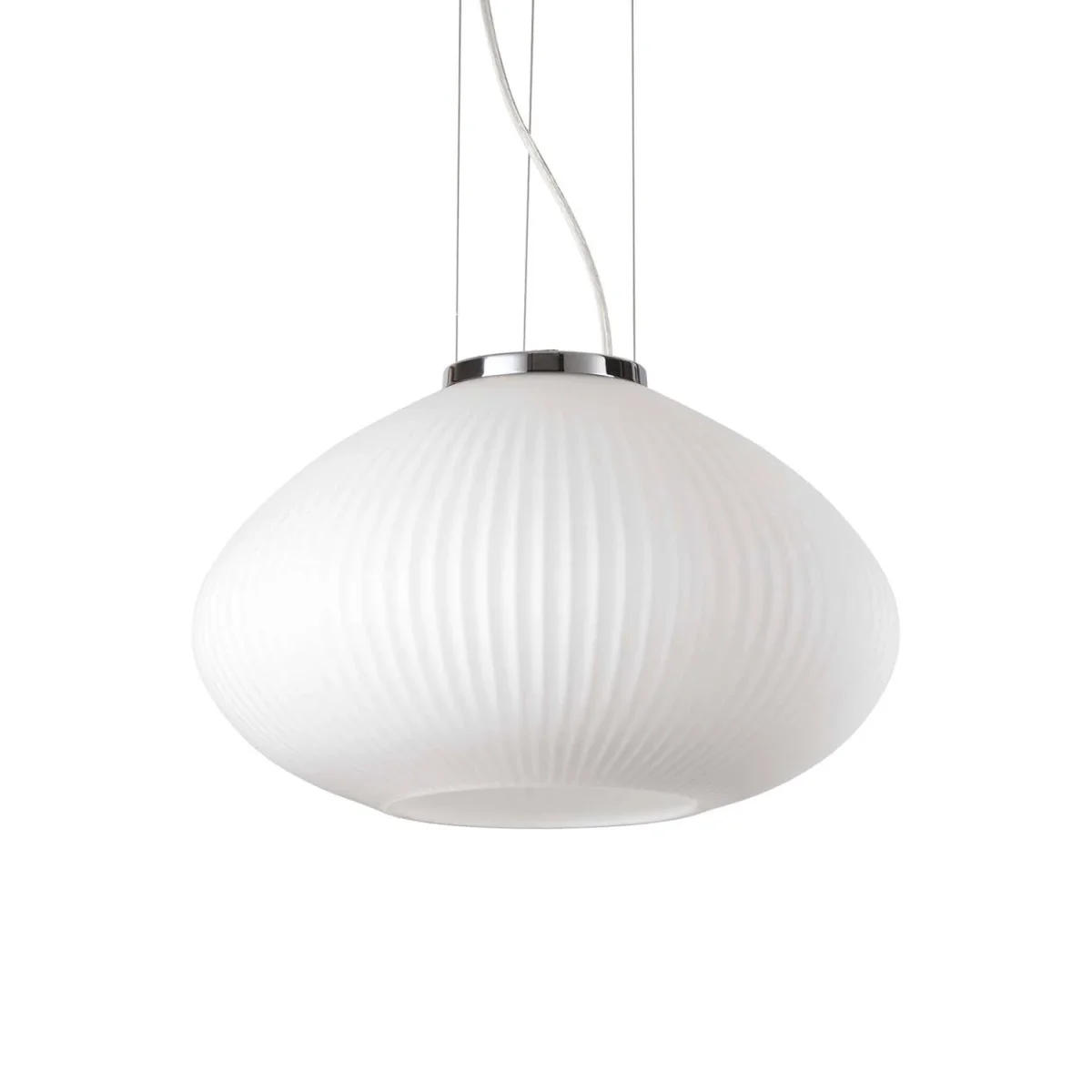 PLISSE - Suspension en verre ondulé opaque blanc – Image 4