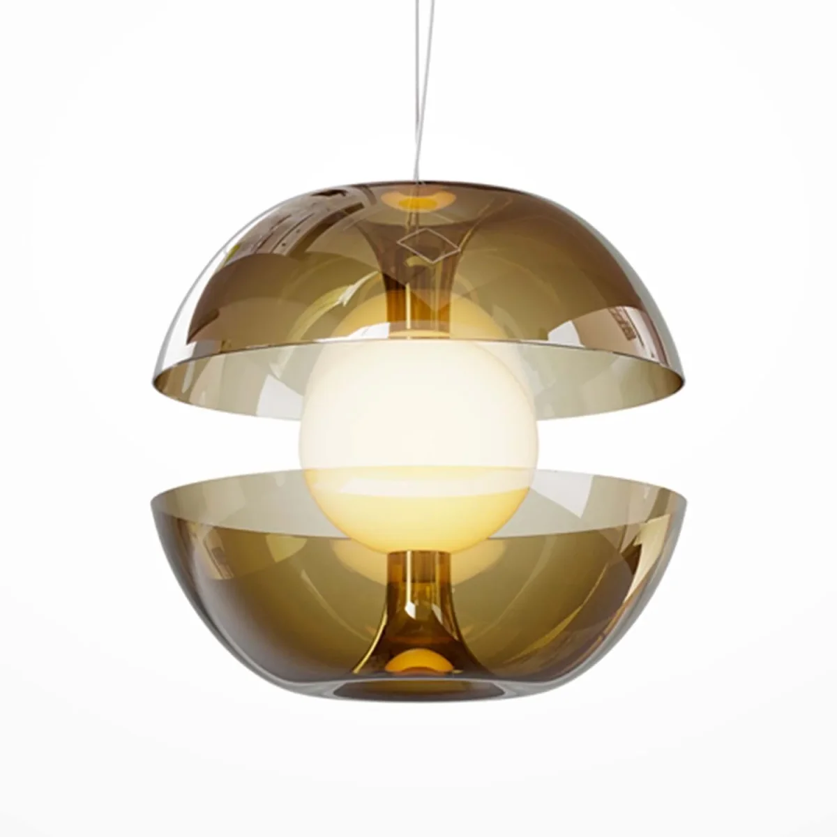 REBEL - Suspension design en forme de pomme, verre ambré LED intégrée – Image 6